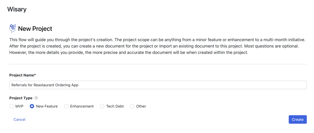 Fill out the project context
