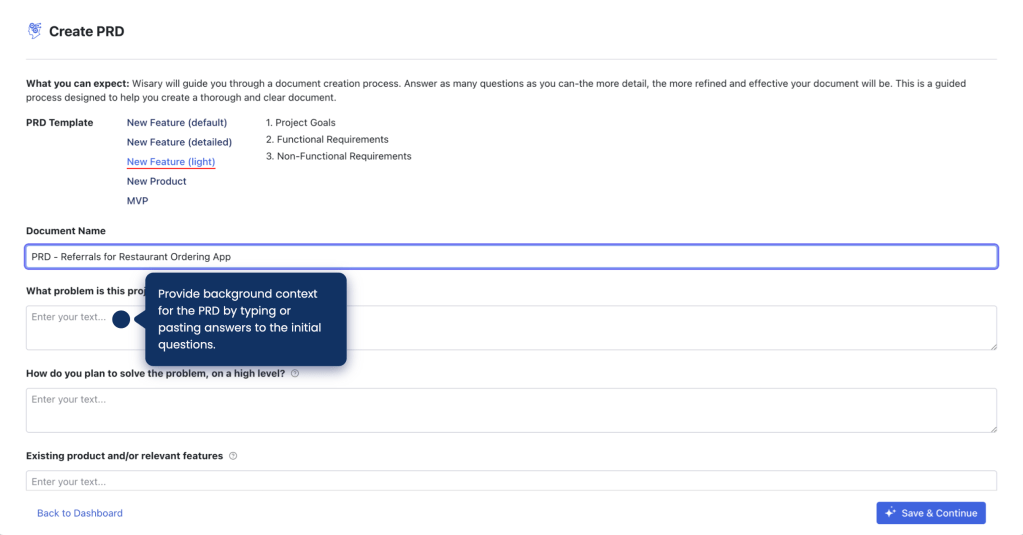 Provide Background Context