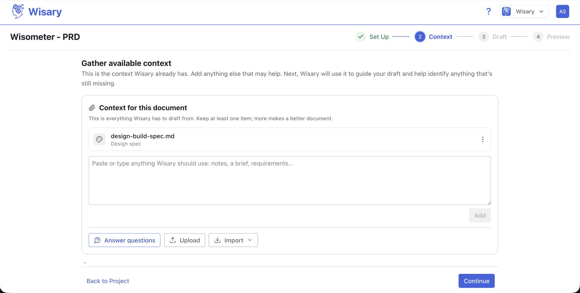 Provide Background Context