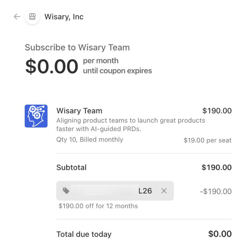 Apply Your Promo Code at Checkout