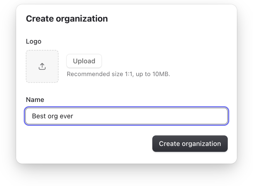 Create Your Organization