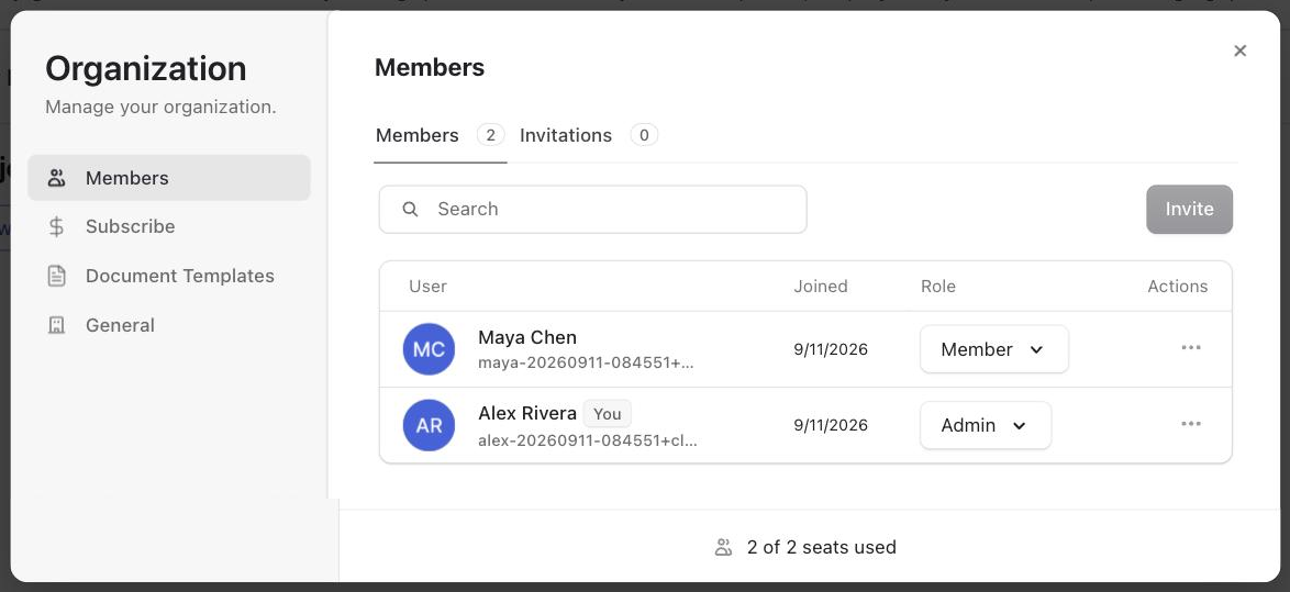 Invite Teammates and Set Roles
